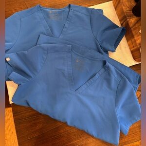 2 Figs Royal Blue Casma Scrub Tops